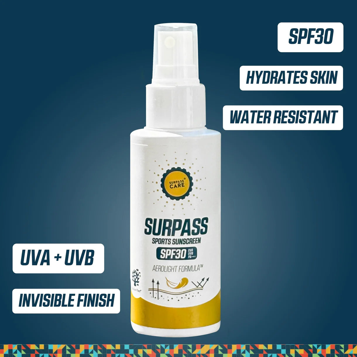 SURPASS Sports Sunscreen SPF 30 100 ml – Ultrakevyt aurinkosuoja urheilijoille