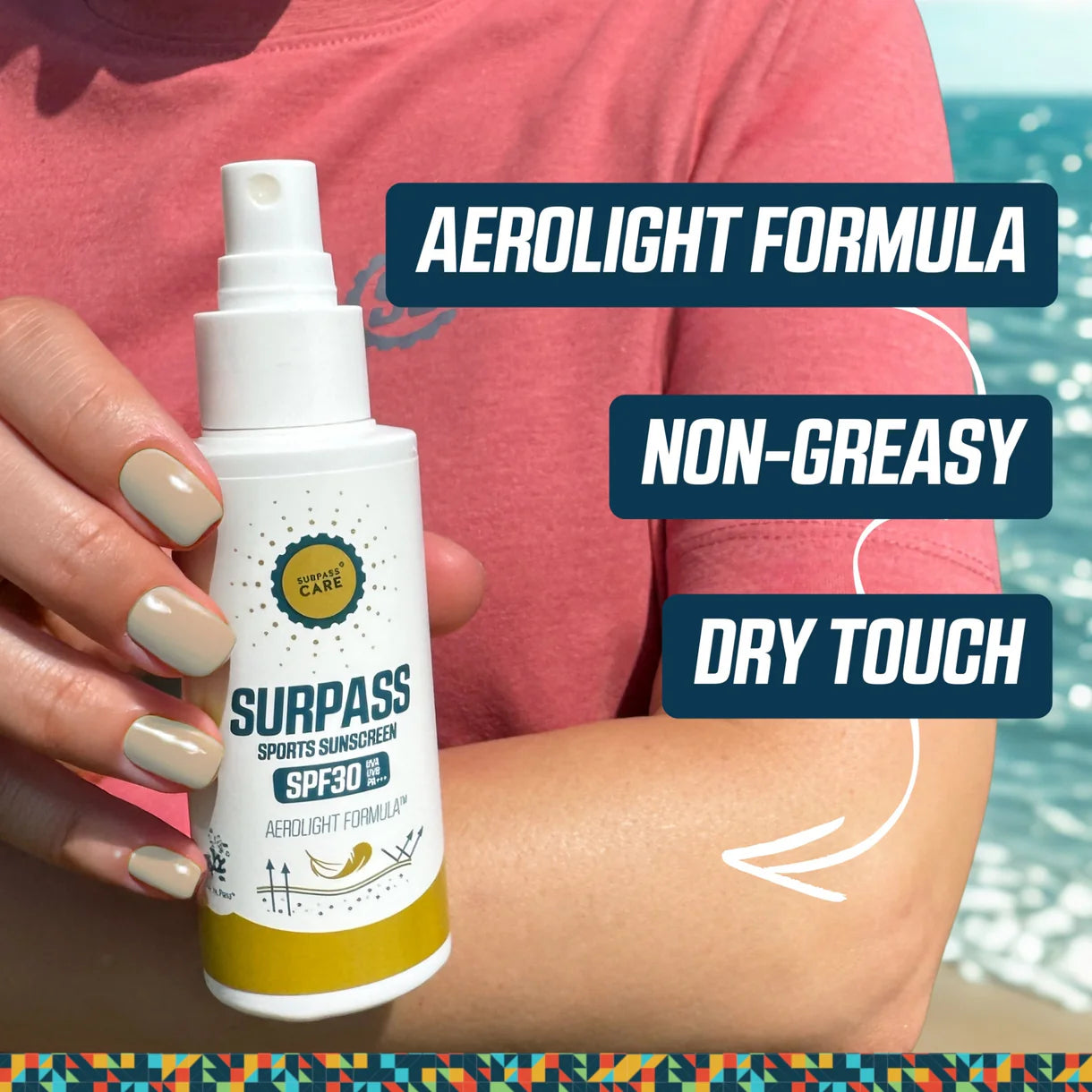 SURPASS Sports Sunscreen SPF 30 100 ml – Ultrakevyt aurinkosuoja urheilijoille