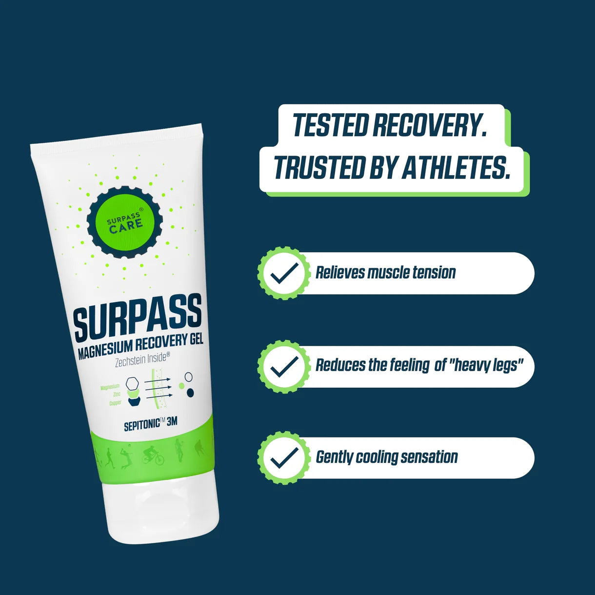 SURPASS SEPITONIC™ Magnesium Recovery Gel 200 ml – Nopeampi palautuminen, vahvemmat lihakset